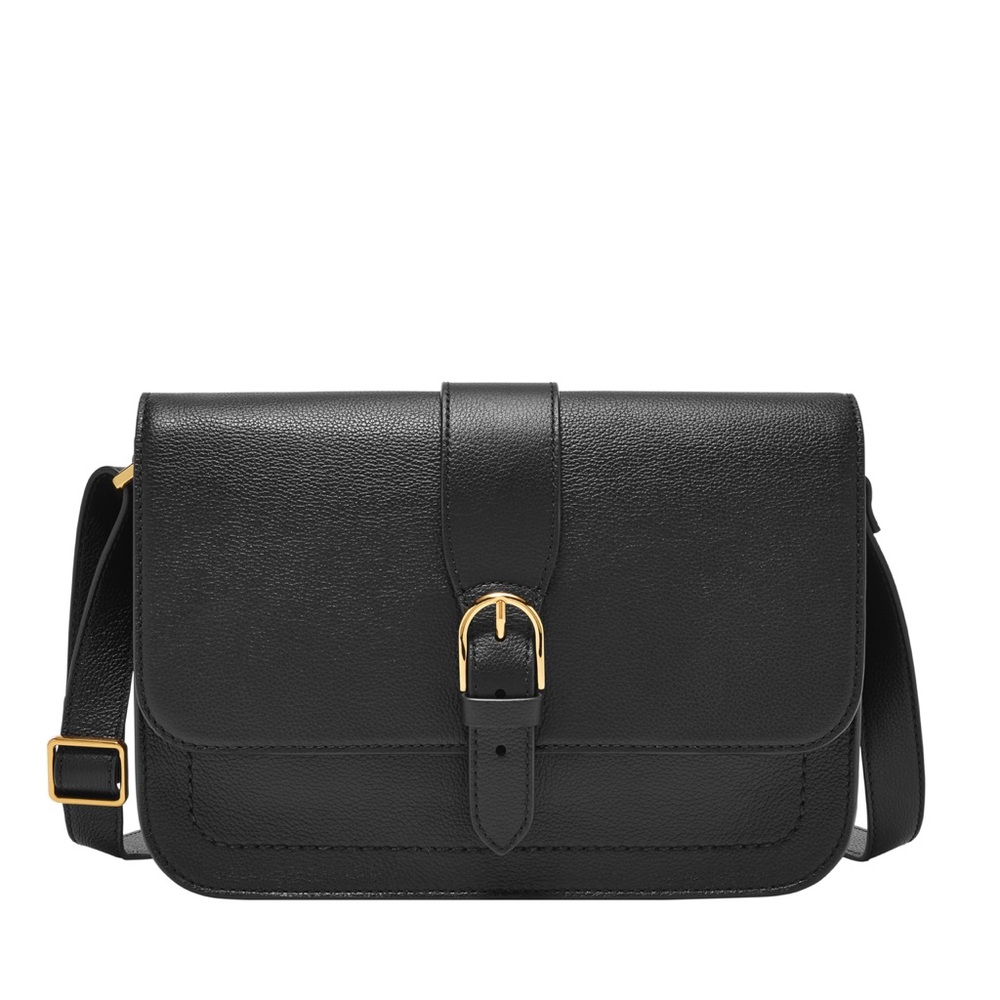Fossil Zoey Large Flap Crossbody in Black